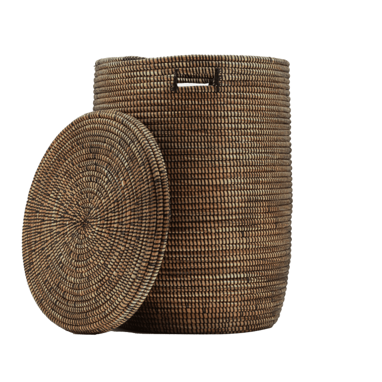 Grote Rieten Wasmand - Bruin