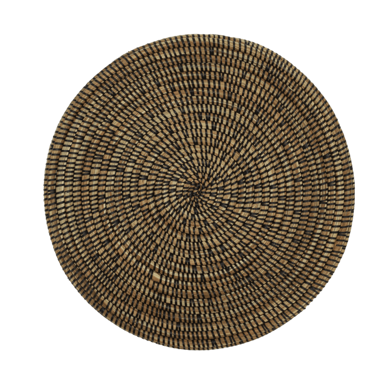 Panier marron, vue de dessus