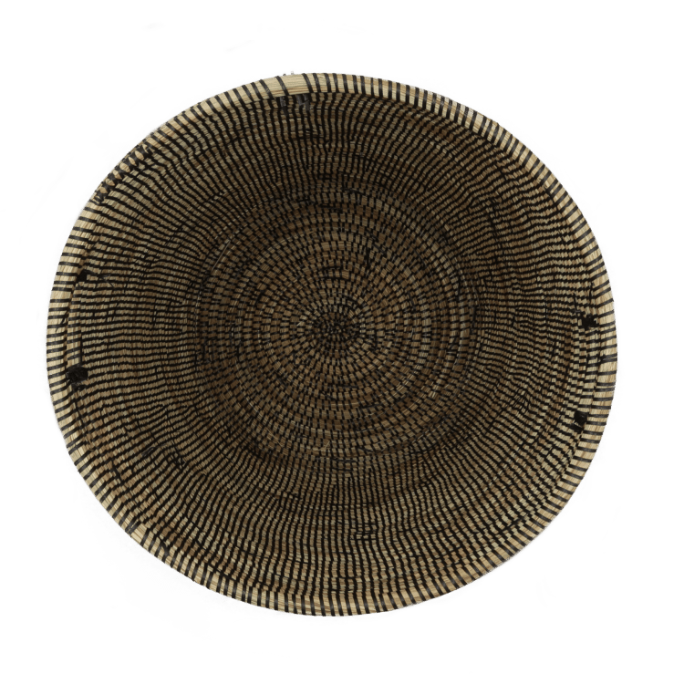 Panier marron, vue de dessus