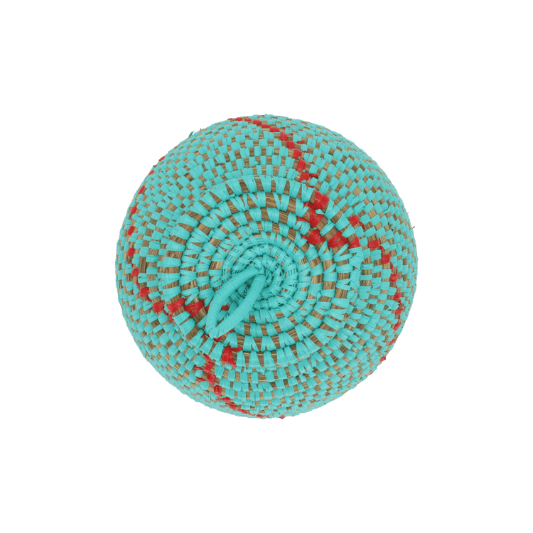 Panier turquoise fermé