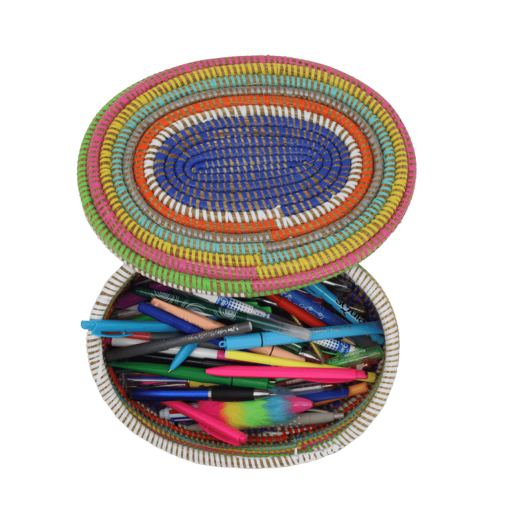 Petit panier (ovale) - Arc-en-ciel