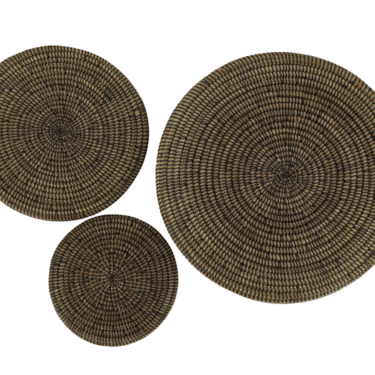 Vue de dessus de trois paniers