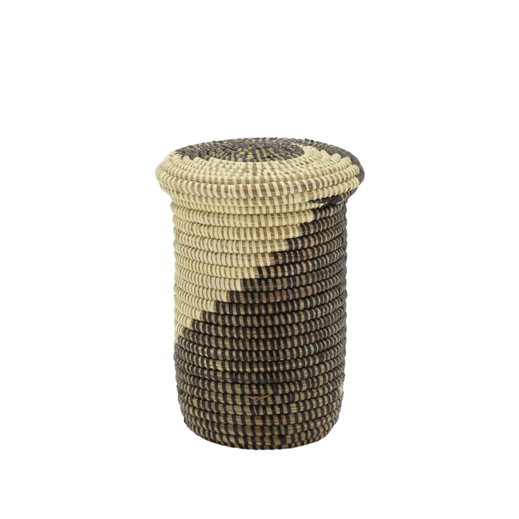 Kleine Smalle Mand (H=23cm) - Bruin/Wit