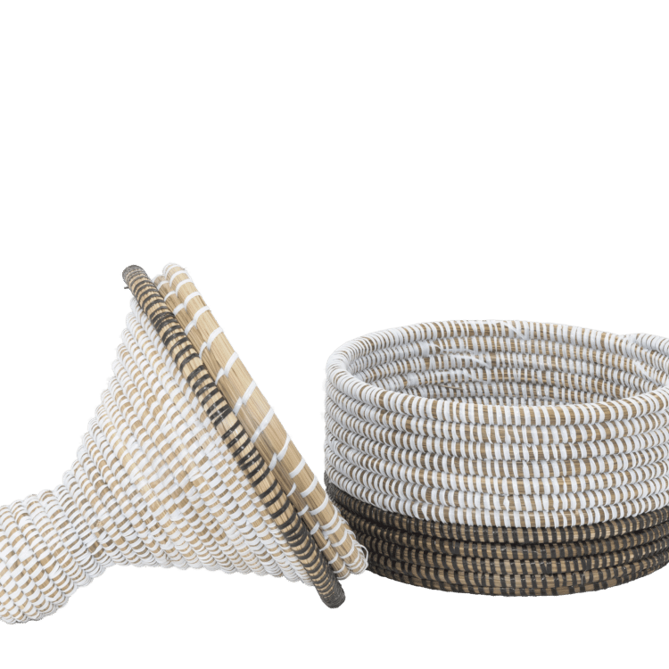 Panier Supper (26 cm) – Blanc/Marron