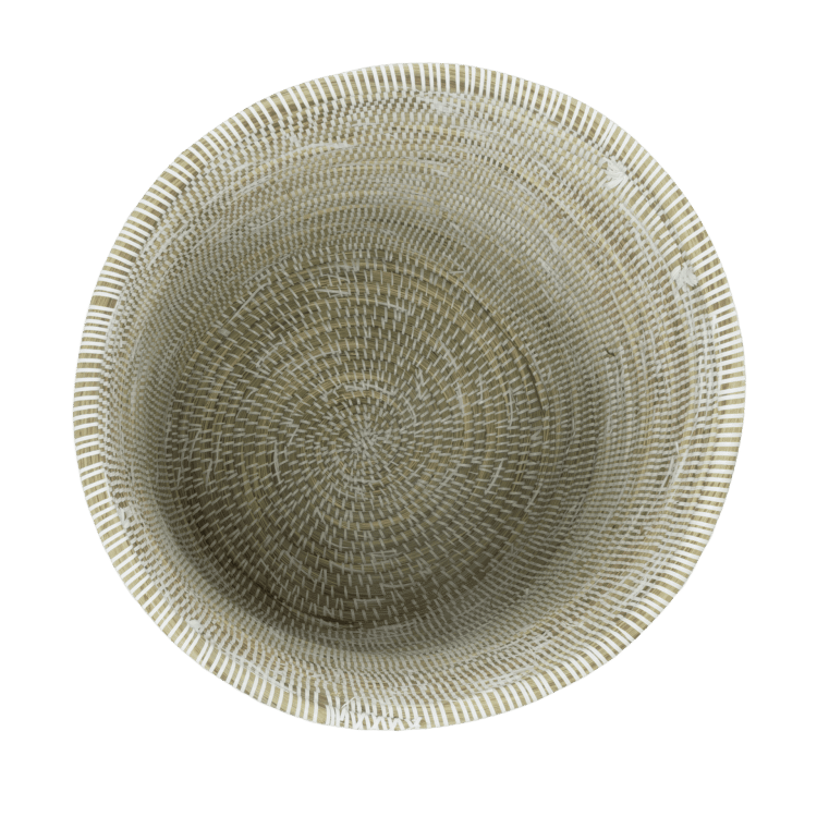 Grand panier brun clair vu d’en haut