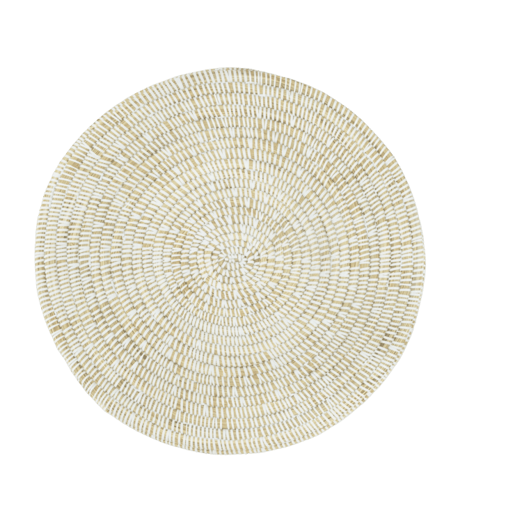 Couvercle de panier blanc/brun clair