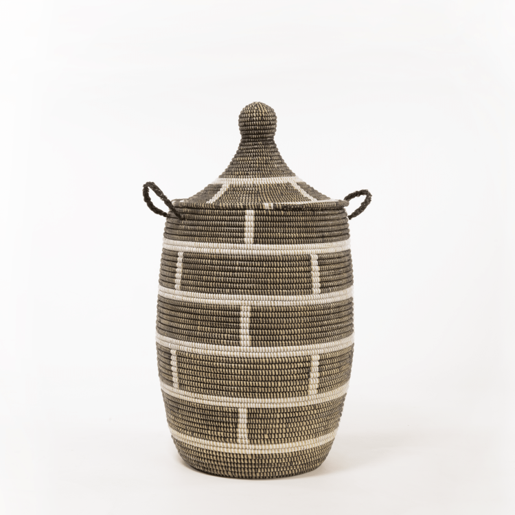 Wasmand Large - Bruin/Crème