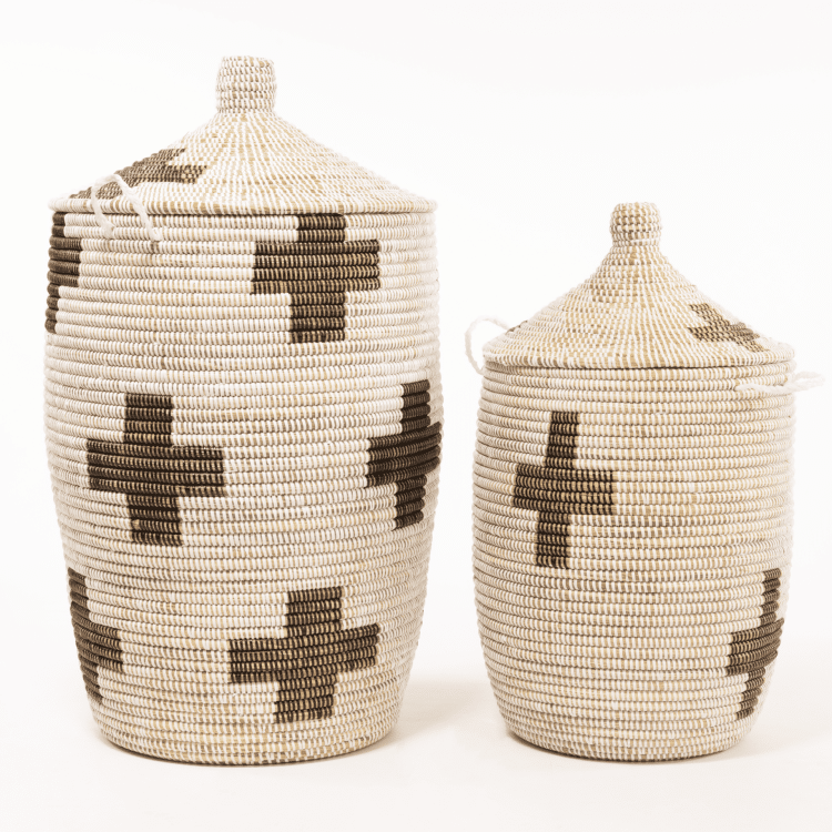 Ensemble de paniers tajine blancs – Croix