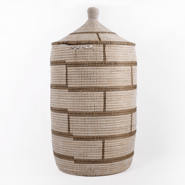 XL Wasmand - Bruin Gestreept