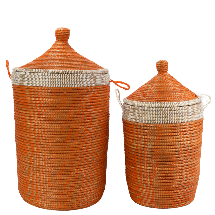 Set Tajine Manden - Oranje (witte rand)
