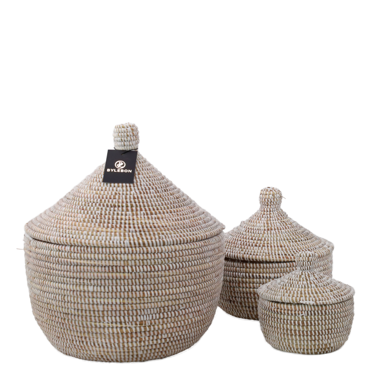 Set van 3 Tajine Mandjes - Wit