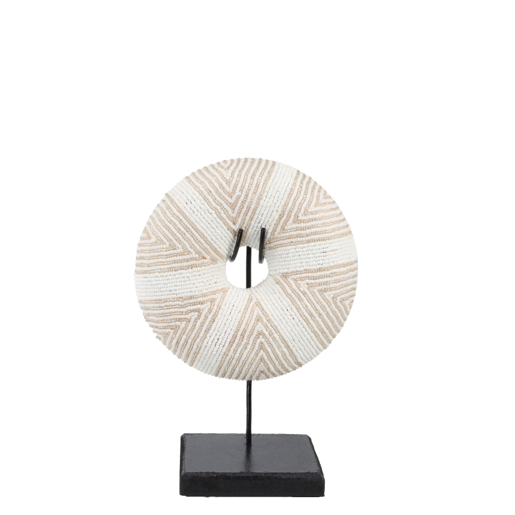 Beaded Bangle - Transparant/Wit